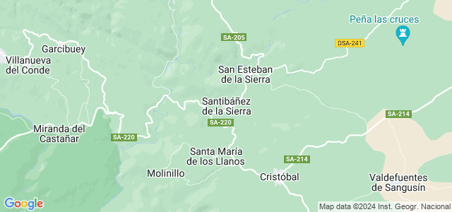 Mapa de Santibáñez de la Sierra