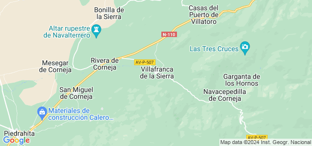 Mapa de Villafranca de la Sierra
