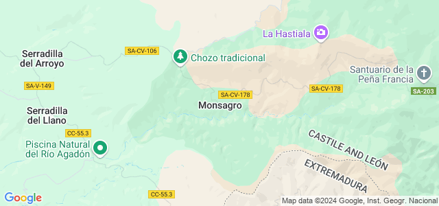 Mapa de Monsagro