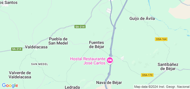 Mapa de Fuentes de Béjar