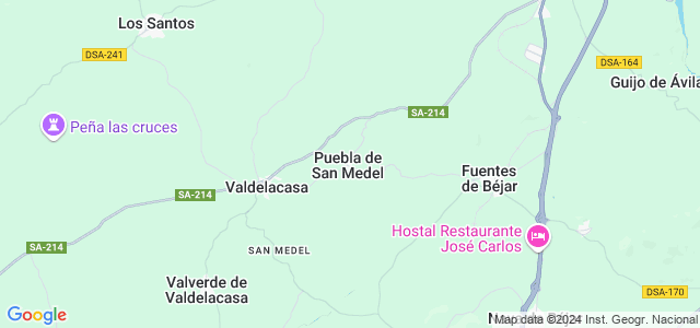 Mapa de Puebla de San Medel