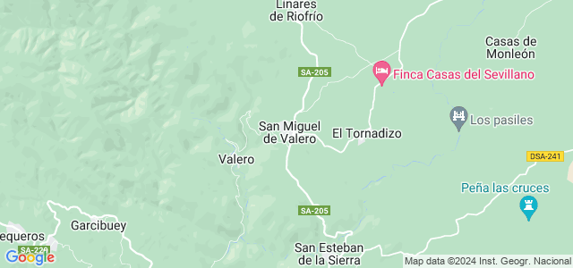 Mapa de San Miguel de Valero