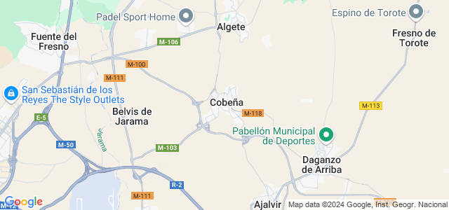 Mapa de Cobeña