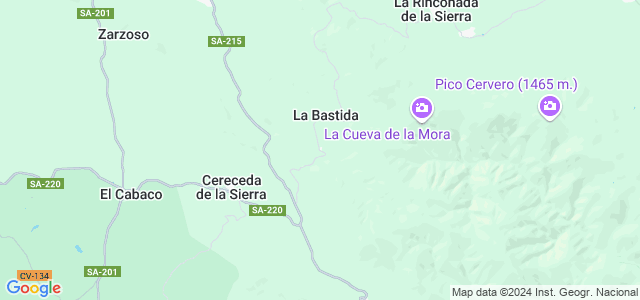 Mapa de Cilleros de la Bastida