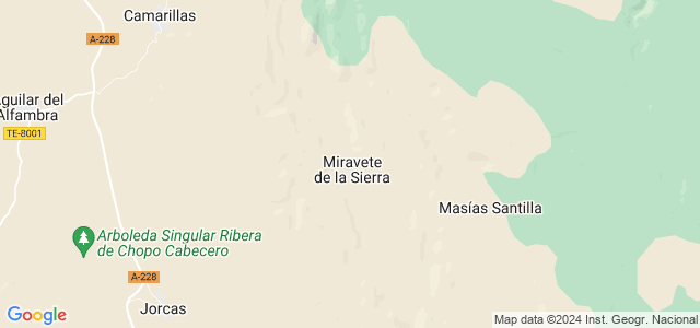 Mapa de Miravete de la Sierra
