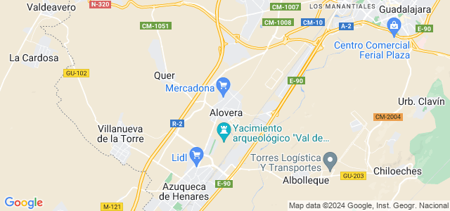 Mapa de Alovera