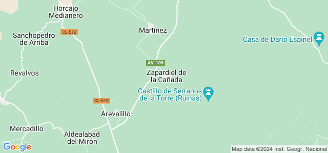 Mapa de Zapardiel de la Cañada
