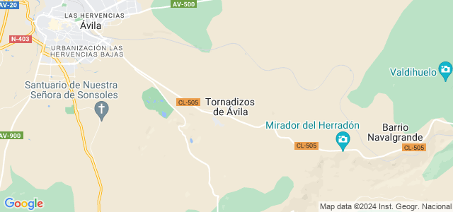 Mapa de Tornadizos de Ávila