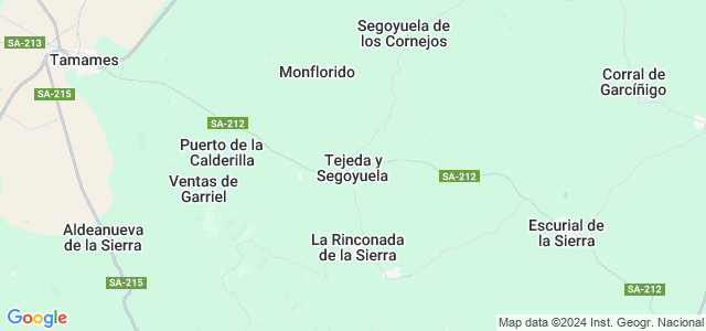 Mapa de Tejeda y Segoyuela