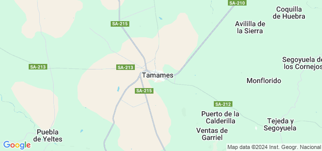 Mapa de Tamames