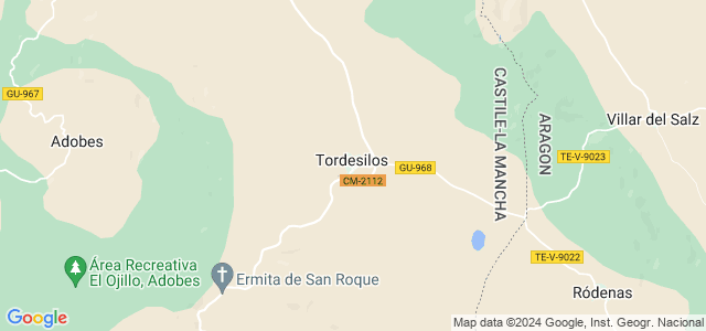 Mapa de Tordesilos