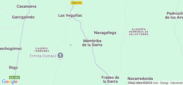 Mapa de Membribe de la Sierra