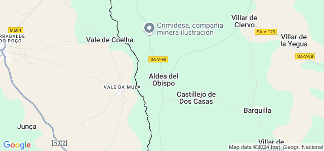 Mapa de Aldea del Obispo