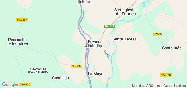 Mapa de Fresno Alhándiga