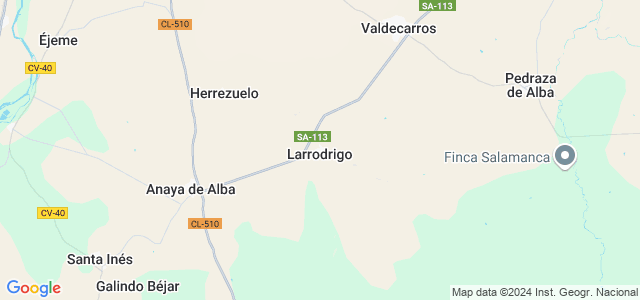 Mapa de Larrodrigo