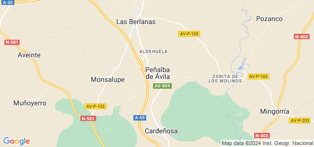 Mapa de Peñalba de Ávila