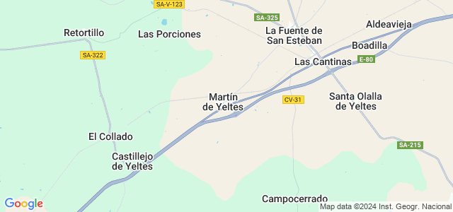 Mapa de Martín de Yeltes