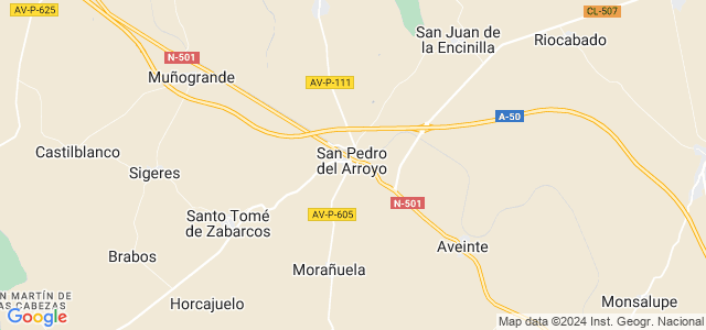 Mapa de San Pedro del Arroyo