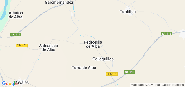 Mapa de Pedrosillo de Alba