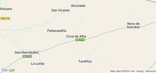 Mapa de Coca de Alba