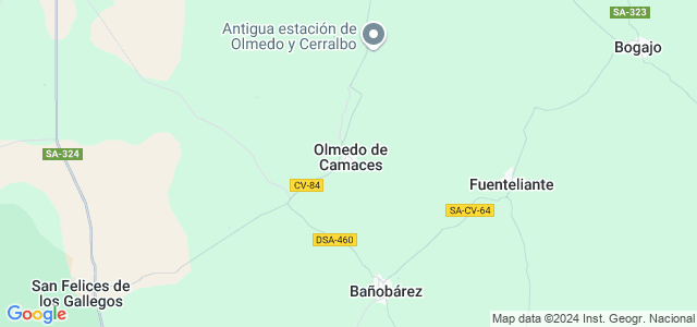 Mapa de Olmedo de Camaces