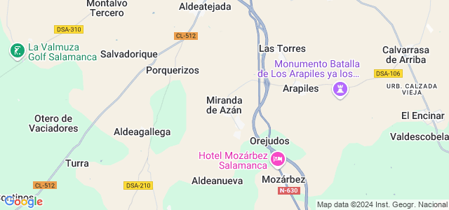 Mapa de Miranda de Azán