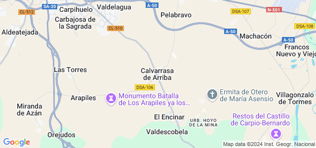 Mapa de Calvarrasa de Arriba