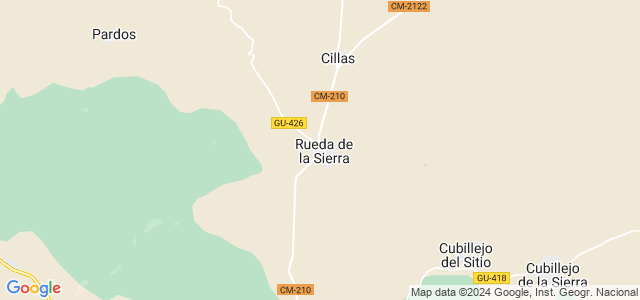 Mapa de Rueda de la Sierra