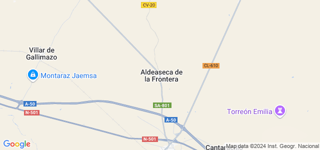 Mapa de Aldeaseca de la Frontera