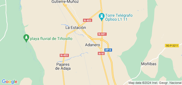 Mapa de Adanero