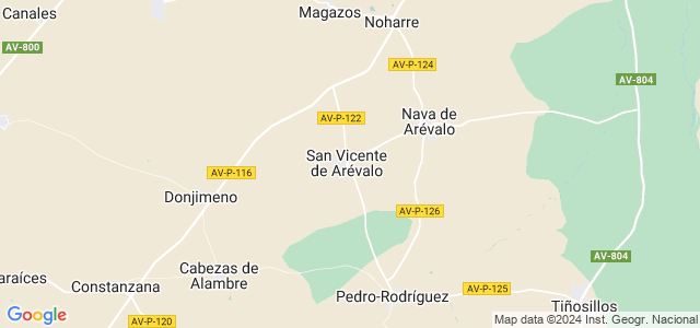 Mapa de San Vicente de Arévalo