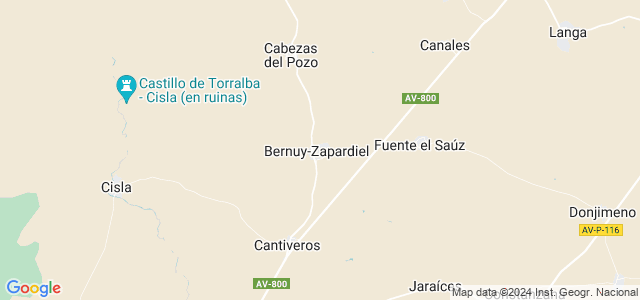 Mapa de Bernuy-Zapardiel