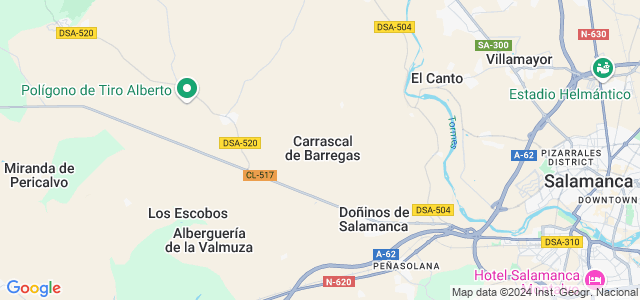 Mapa de Carrascal de Barregas