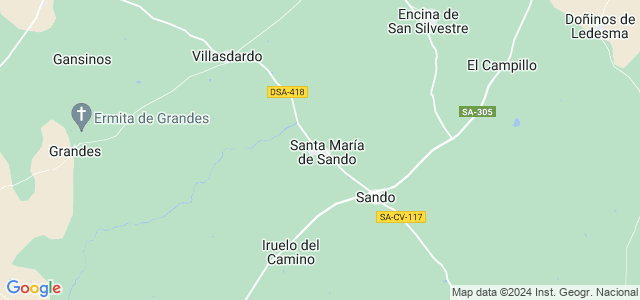 Mapa de Santa María de Sando