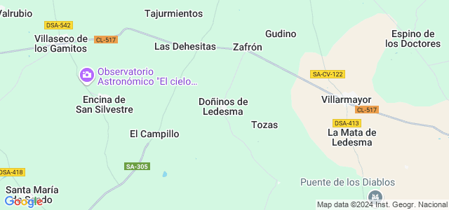 Mapa de Doñinos de Ledesma