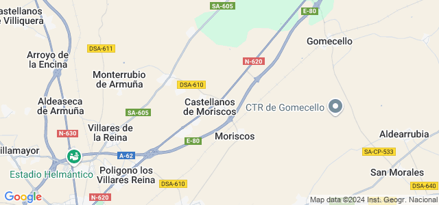 Mapa de Castellanos de Moriscos