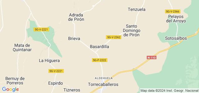Mapa de Basardilla