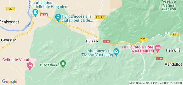 Mapa de Tivissa
