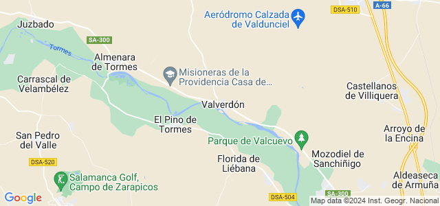 Mapa de Valverdón