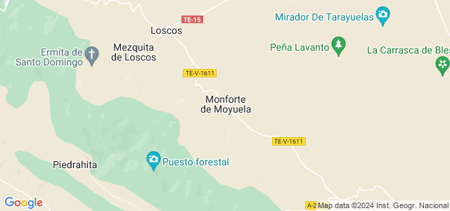 Mapa de Monforte de Moyuela