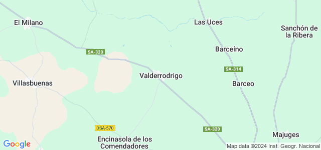 Mapa de Valderrodrigo