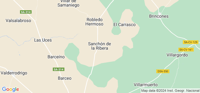 Mapa de Sanchón de la Ribera