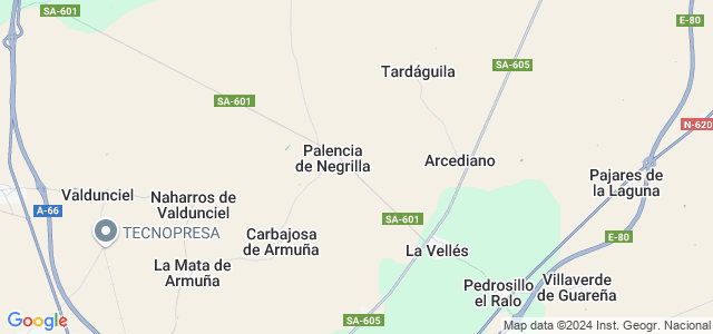 Mapa de Negrilla de Palencia