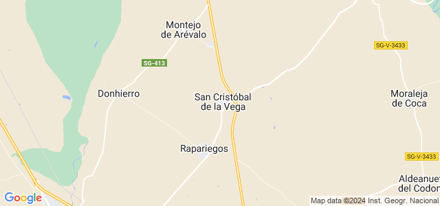 Mapa de San Cristóbal de la Vega