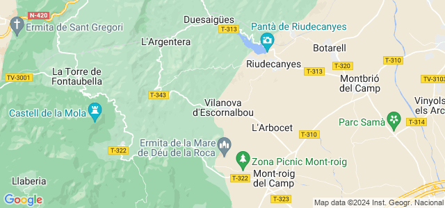 Mapa de Vilanova dEscornalbou