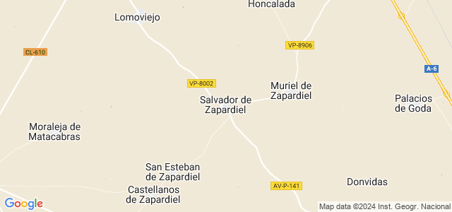 Mapa de Salvador de Zapardiel