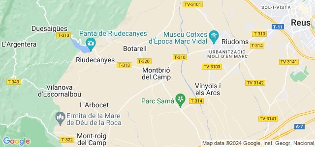 Mapa de Montbrió del Camp