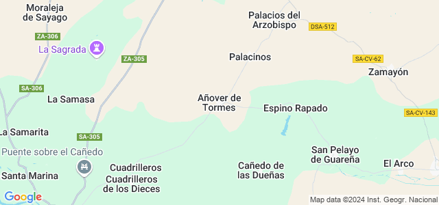 Mapa de Añover de Tormes