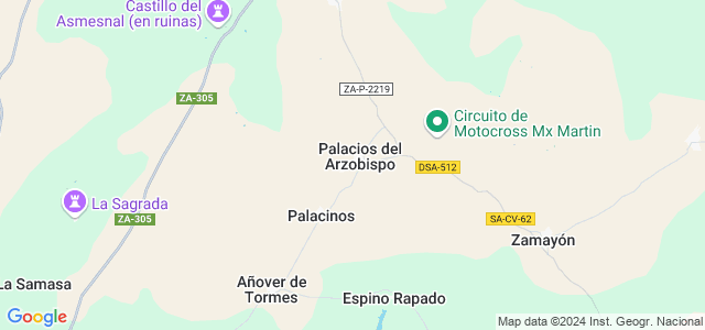 Mapa de Palacios del Arzobispo