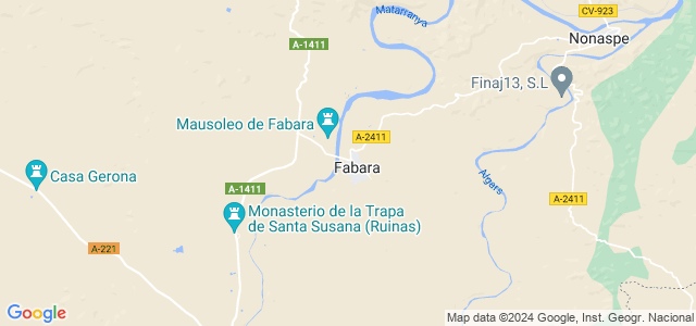 Mapa de Fabara